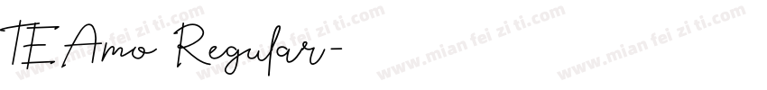 TEAmo Regular字体转换